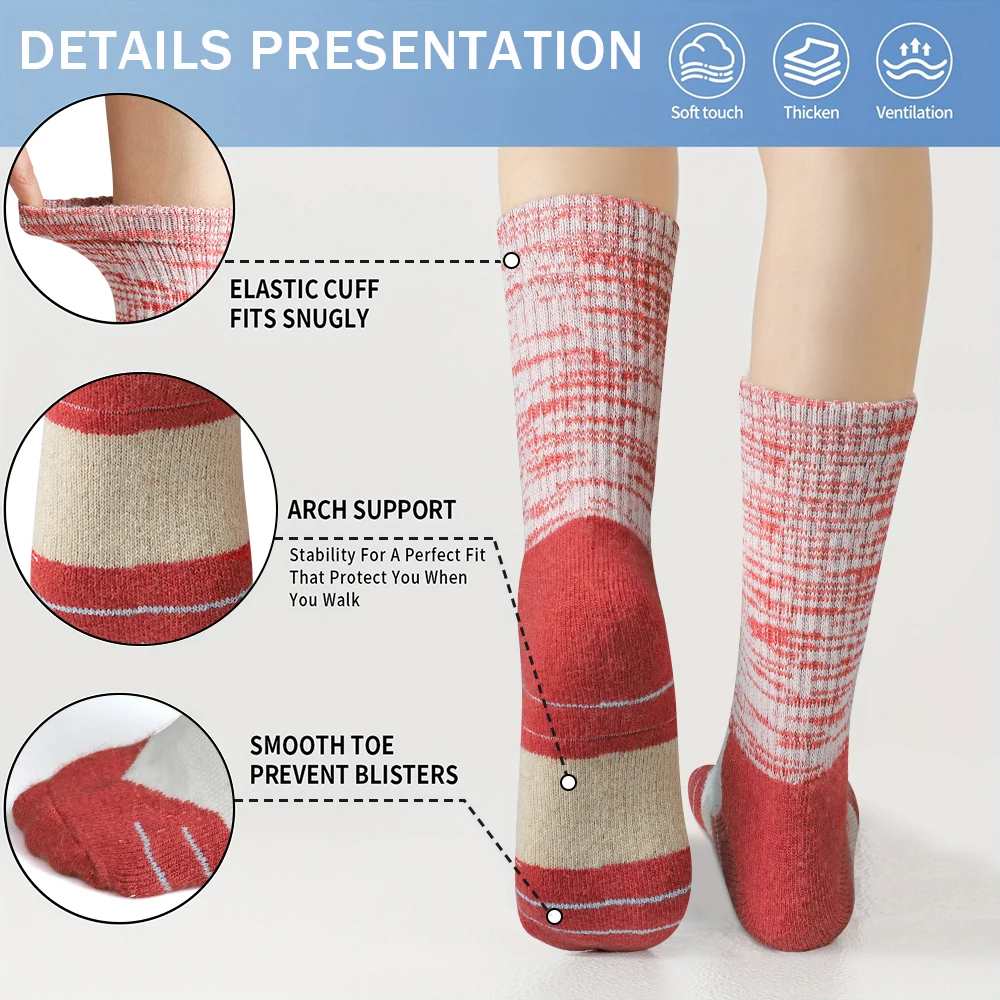 5 Pairs Women Winter Wool Sock - Thermal Sock Wool 评论和价格