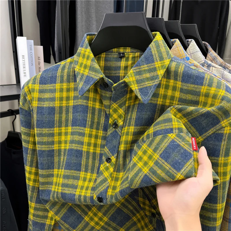 Mens Long Retro Plaid Flannel  - Flannel Shirt Lined 评论和价格