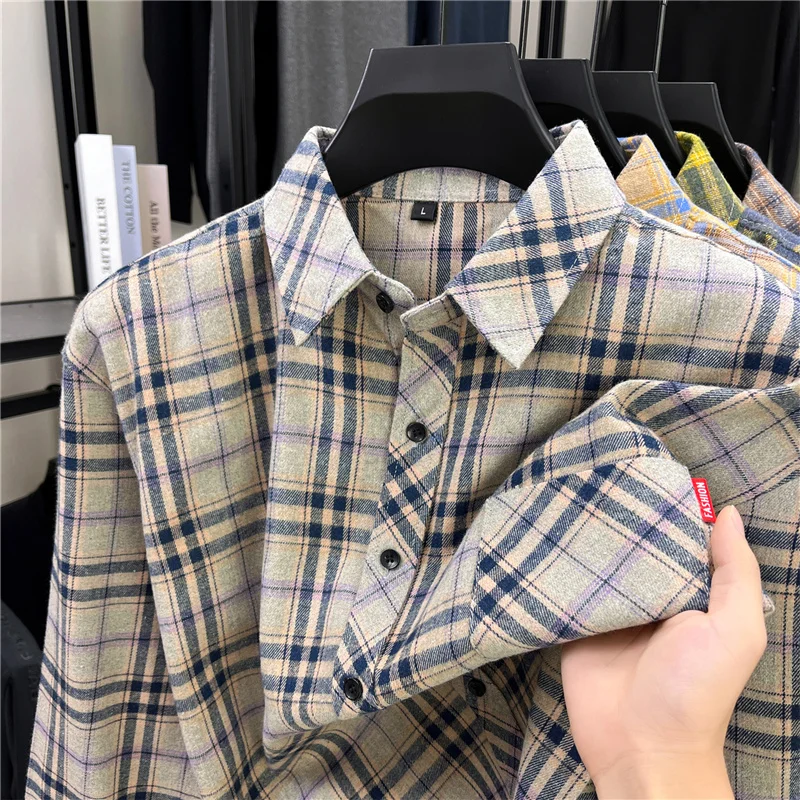 Mens Long Retro Plaid Flannel  - Flannel Shirt Lined 评论和价格