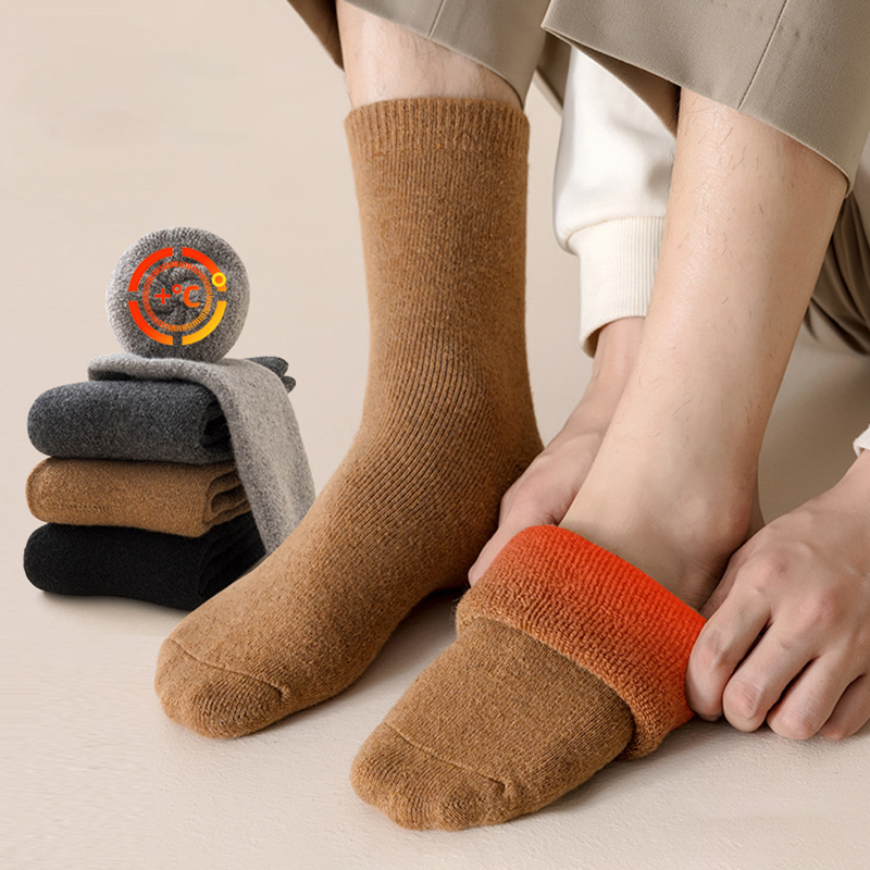 2 Pairs Winter Warm Socks Men' - Thermal Sock Wool 评论和价格