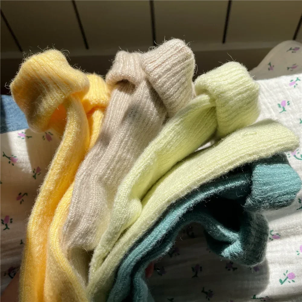 Solid Color Women Winter Thick - Thermal Sock Wool 评论和价格
