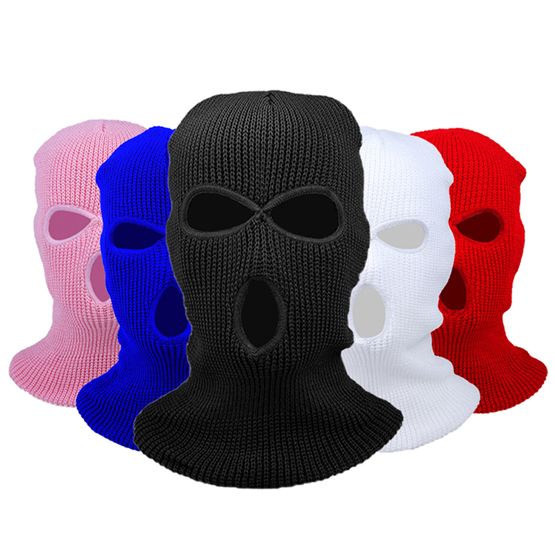 New Fashion 3-Hole Knitted Ful - Balaclava Ski Mask 评论和价格