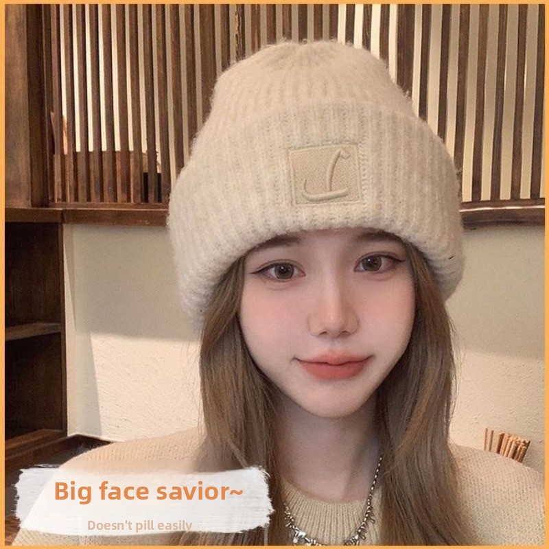 Large Head Size Woolen Hat for - Knit Beanie Hat Warm 评论和价格