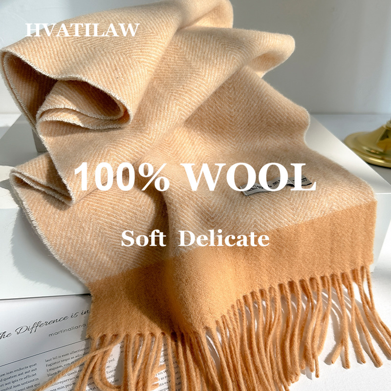 100% Pure Wool Scarf Women Men - Wool Scarf Men 评论和价格
