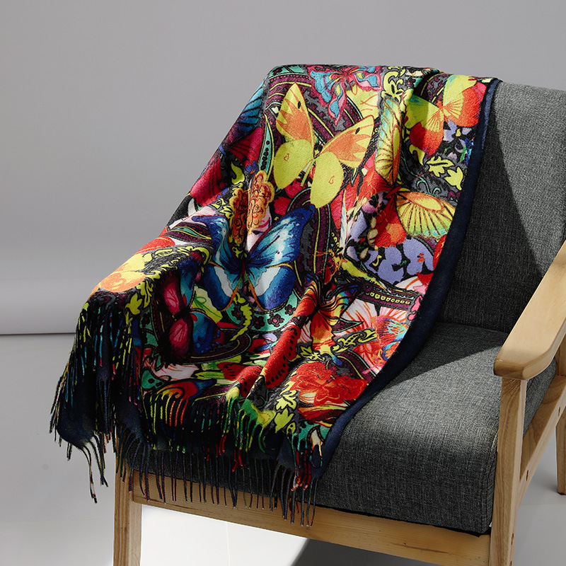 Luxury Brand Oil Painting Cash - Cashmere Pashmina Wrap 评论和价格