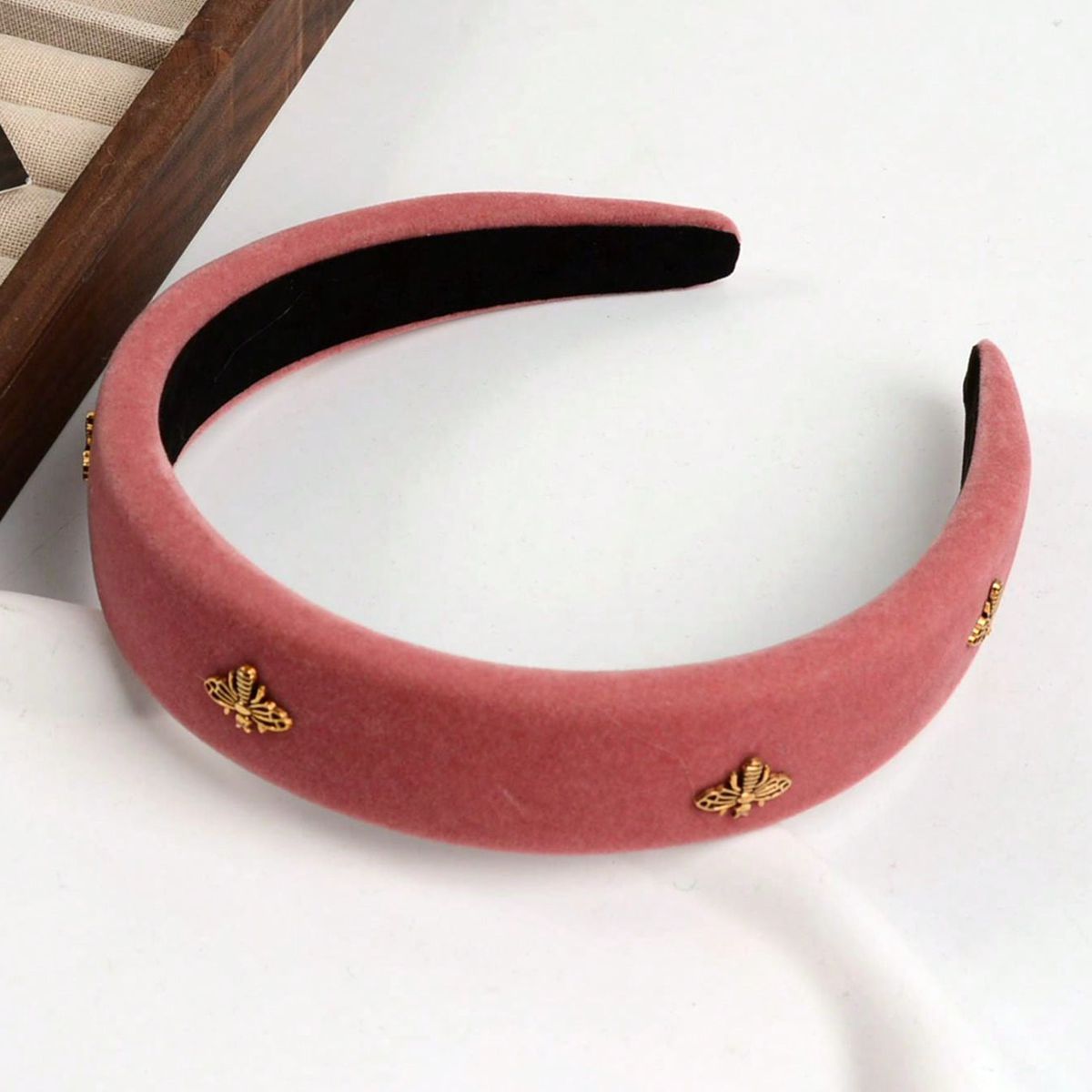 Little Bee Black Velvet Headba - Winter Headband Fleece 评论和价格